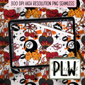 Flame of Luck, Grunge Western, Flames, Checkered Seamless Pattern PNG Digital Download