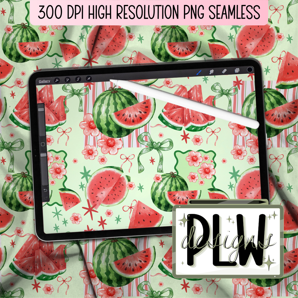 Sweet Summer Harvest, Cottage Summer Fruit Seamless Repeat Pattern, Bundle of 6 Seamless Digital Download, High Resolution 300 DPI PNG JPG