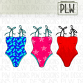 Western-Grunge inspired Swimsuit Clipart Bundle, Digital Download, PNG clipart Bundle