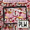 Vintage Tale As Old As Time, Fairytale Book and Love Letter Seamless, PNG, JPG, Seamless Pattern Digital Download