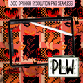 Spicy Western, Electric-Edgy western rock-and-roll Seamless Pattern Digital Download