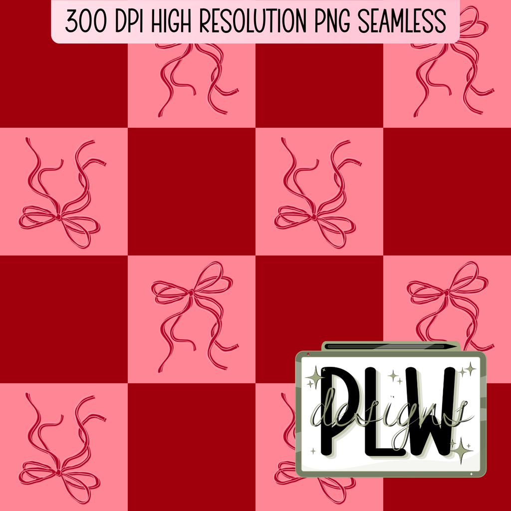 Sweet Cherry Coquette Seamless Pattern Bundle, Digital Download, PNG, JPG