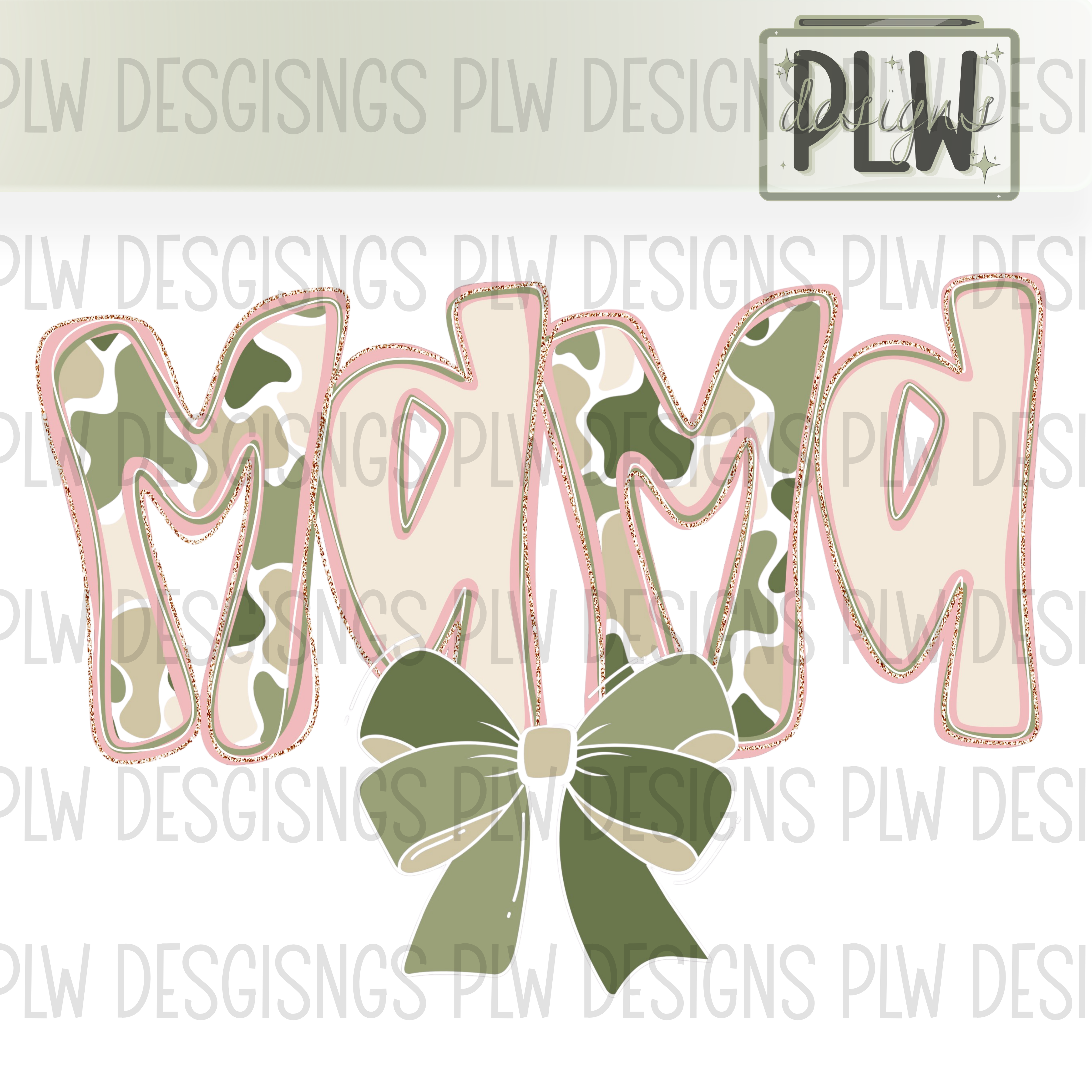 MAMA pretty in pink camo PNG Digital Download