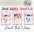 God Bless America, Land That I Love PNG Digital Download