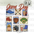 Game Day Vintage Stamp Baseball PNG SVG Digital Download